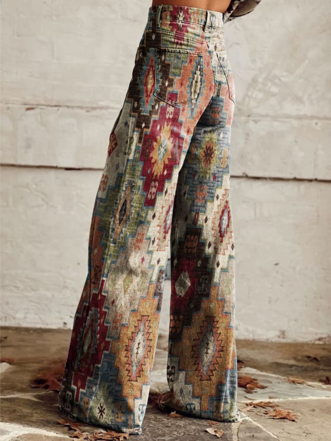 Léa – Retro Chevron Trousers