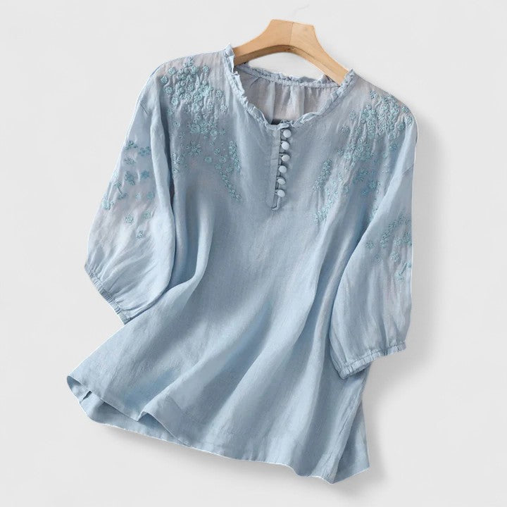 Fenne™ | Elegant Embroidered Summer Blouse