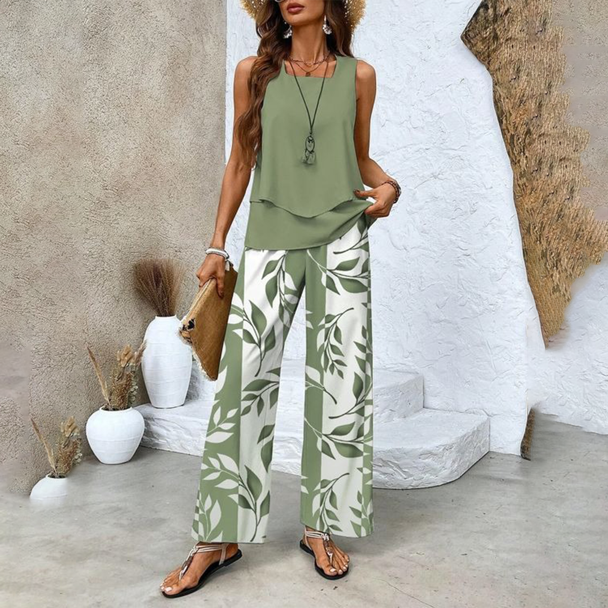 Rosalind | Elegant Two-Piece Set - green