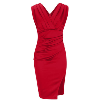 Desire | V-Neck Slit Dress