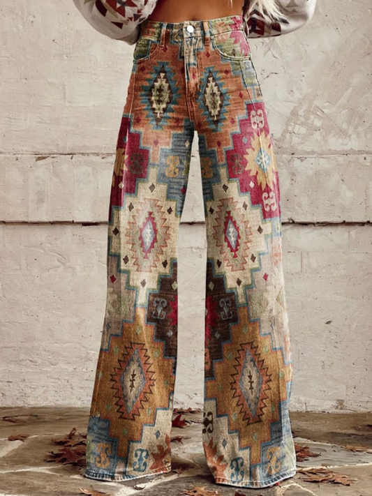 Léa – Retro Chevron Trousers