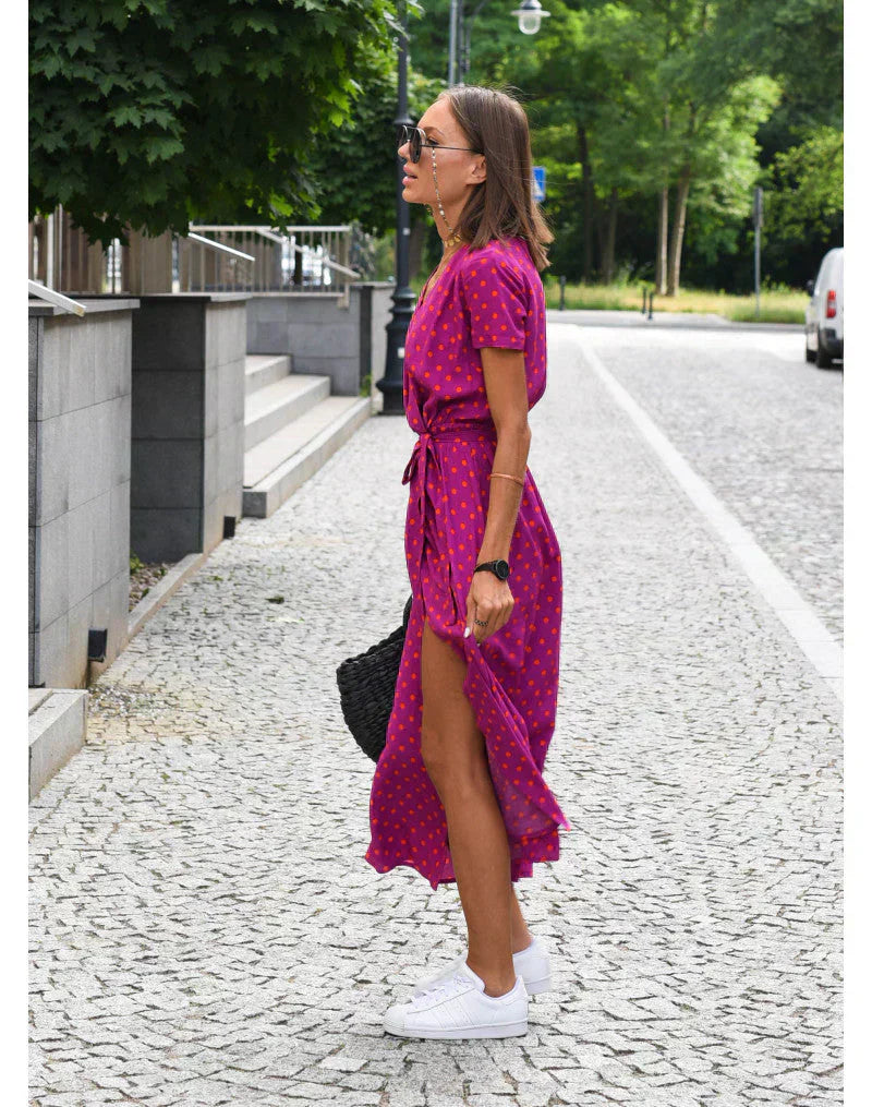 Nuvia™ | Flared Dress with V-Neck
