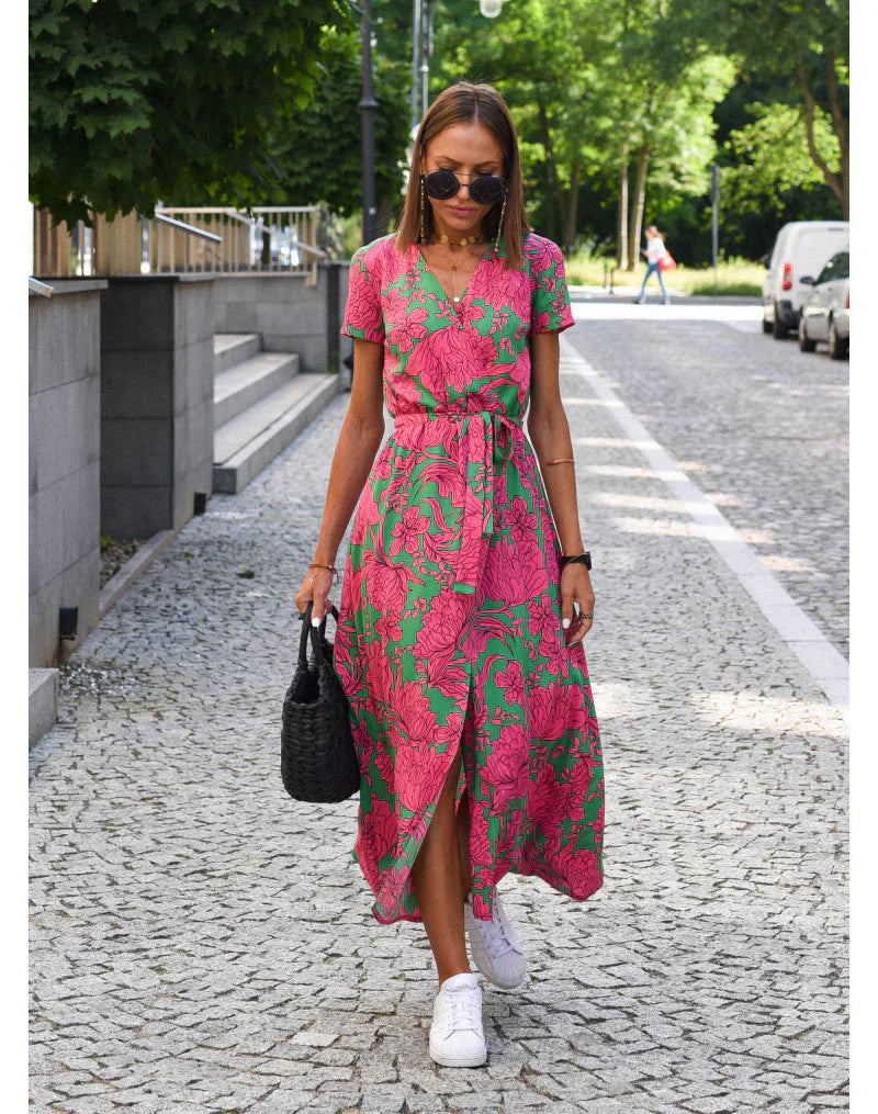 Nuvia™ | Flared Dress with V-Neck