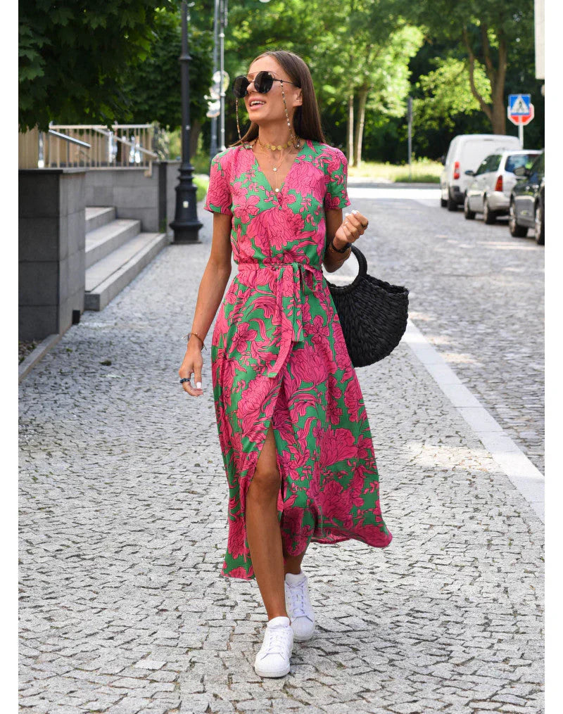 Nuvia™ | Flared Dress with V-Neck