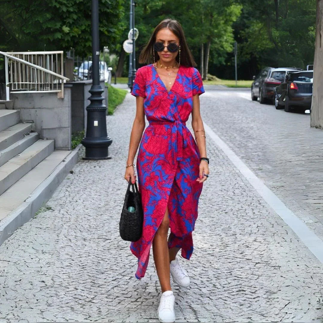 Nuvia™ | Flared Dress with V-Neck