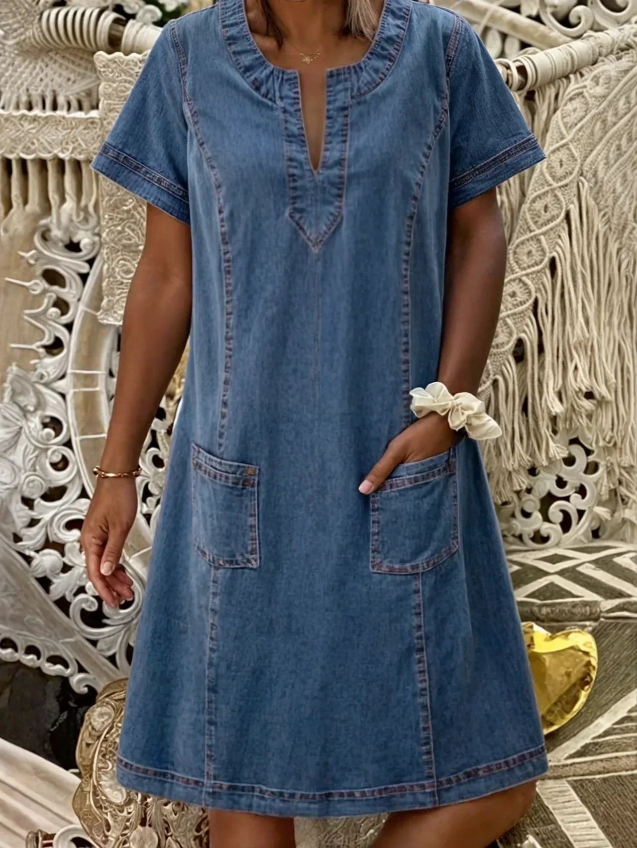 Sara | Soft Denim Dress