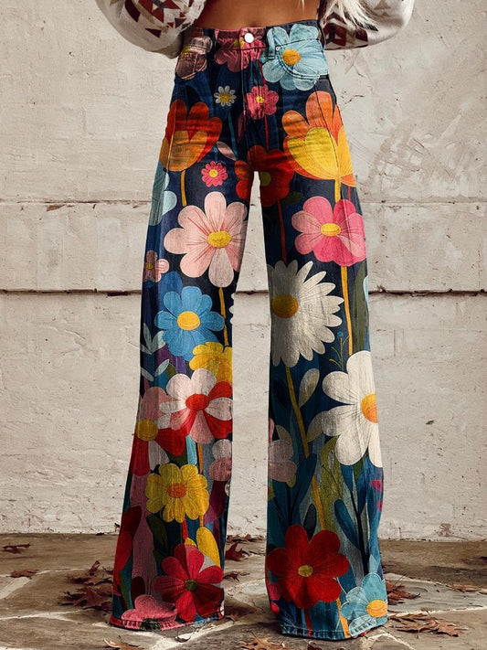 Léna – Cheerful Floral Trousers