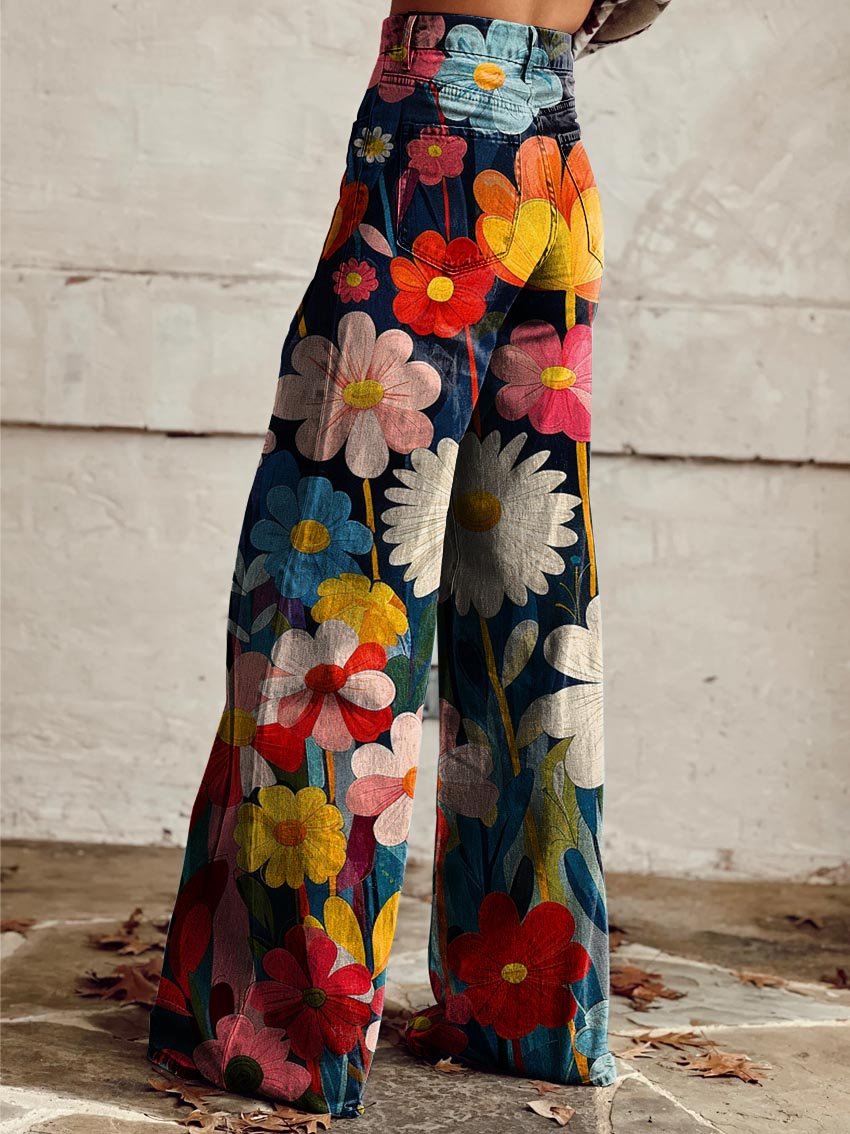 Léna – Cheerful Floral Trousers