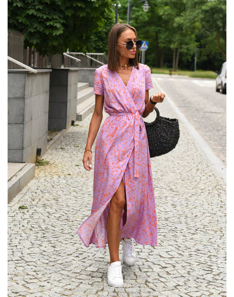 Nuvia™ | Flared Dress with V-Neck